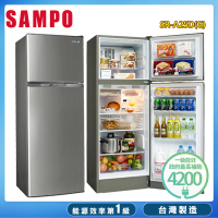 【SAMPO 聲寶】250公升一級能效超值變頻雙門冰箱SR-A25D-G(含拆箱定位+舊機回收)