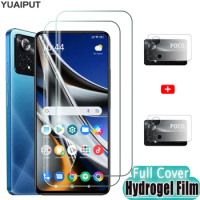 Soft Glass For Poco X4 Pro 5G Hydrogel Film Poco X3 Pro Screen Protector Xiaomi Poko X3Pro Len Film Poco M4 M3 F3 GT F4 Hidrogel