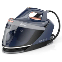 Pro Steam Station with Ceramic Soleplate, 1800W Steam Station Iron for Clothes with 1.5L Removable Water Tank, Iron Lock