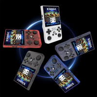 FUDESHE R36MAX โอเพนซอร์ส เกมคอนโซลมือถือ จอยสติ๊กคู่ หน้าจอ IPS 4นิ้ว เครื่องเล่นวิดีโอพกพา มืออาชี