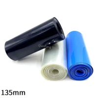 PVC Heat Shrink Tube 135mm Width Blue Black Clear Shrinkable Cable Sleeve Sheath Pack Cover for 18650 Lithium Battery Film Wrap