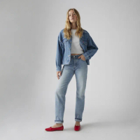 【LEVIS 官方旗艦】501 90s 女款中腰及踝直筒丹寧牛仔褲 / 赤耳 人氣新品 A1959-0050