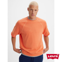 Levis Gold Tab金標系列 男款 重磅寬短袖素T恤 / 彈性微收下擺 / 375GSM厚棉 落日橘