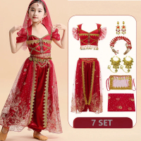 เด็กอินเดียเจ้าหญิง Belly Dance ชุดเด็ก Oriental Indian Dance Sari Girl Performance เครื่องแต่งกาย B