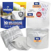 ถุงไมลาร์ Wallaby 30 ชิ้นสำหรับ MRE พร้อมสารดูดออกซิเจน 400cc ความหนาทั้งหมด 15 มิล ถุงเก็บอาหารระยะ