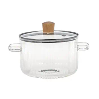 Milk Pan Glass Cookware Small Saucepan Cooking Pot Instant Noodle Soup Pot for Home Gas Stove Induction Cooker Kitchen RV Travel