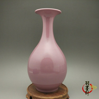 清雍正 紫紅釉玉壺春瓶花瓶 古玩古董陶瓷器仿古老貨收藏 羽墨軒