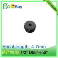M7 Focal length 4.7mm micropore lens 68 degree for 1/3" sensor mini CCTV camera short TTL M7*0.35 face recognition pinhole lens