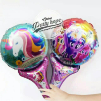 Balon pentung UNICORN little pony/ balon stick emoji/ balon karakter unicorn/ balon pentungan