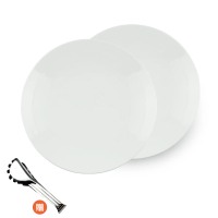 【NORITAKE】純白系列-日本頂級白瓷 超值餐瓷餐碗任選組 贈不鏽鋼食物夾(無禮盒)