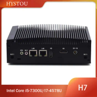 Industrial Fanless Mini PC Core I7 4578U I5 7300U 8GB RAM 256GB SSD Dual HDMI RS232 LAN Rugged Computer Windows10 Pro Linux