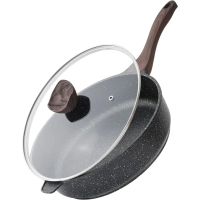 Non-Stick Deep Frying Pan with Lid 111inch Non-Stick Frying Pan Cooking Healthy Induction Cooker Coo