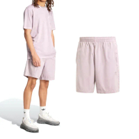 【adidas 愛迪達】ESS+ DYE W SHRT 男款 粉紫色 運動褲 三葉草 短褲 IS1732