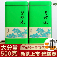 送茶具年新茶明前碧螺春綠茶特級高山濃香型茶葉散裝罐裝500g