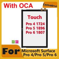 With OCA For Microsoft Surface Pro 4 pro4 1724 Touch Screen Outer Front Glass Replace For Microsoft Surface Pro 5 1896 Pro 6