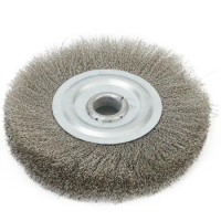 1pc Crimped Stainless Steel Wire Wheel 5 Inch Wheel Brush Bench Grinder Abrasive 16mm Hole Abrasive Tools