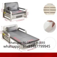 Dual purpose folding single sofa bed, small unit folding bed, balcony, multifunctional and minimalist fabric technology