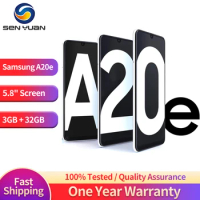 Unlocked Original Samsung Galaxy A20e A202F 4G LTE Mobile Phone Dual SIM 5.8'' 3GB RAM 32GB ROM 13MP+5MP+8MP Android CellPhone