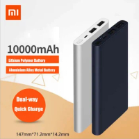 Xiaomi Mi Power Bank 2 10000 mAh Redmi Power Bank Dual USB Port Quick Charge Powerbank Ultra-thin External Battery charging