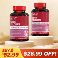 Schiff Super Calcium 800mg Plus Magnesium with Vitamin D3 90 softgels - Calcium Supplement (Pack of
