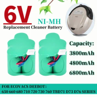6V Rechargeable SC NI-MH Battery 3.8/4.8/6.8Ah for Ecovacs Deebot Deepoo 650 660 680 710 Vacuum Cleaner power tools