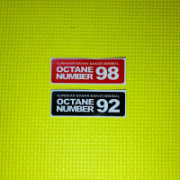 Sticker Octane Number 92 / 98
