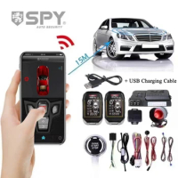 SPY Universal 2 Way Car Alarm System PKE Car Remote Keyless Entry Launch Module Kit Bluetooth APP Remote Engine Start