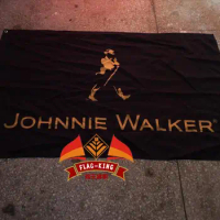 johnnie walker LOGO brand flag, 100% flag king polyester banner
