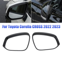 1 Pair Car Rearview Mirror Rain Eyebrow Frame For Toyota Corolla CROSS 2022 2023 Side Mirror Rain Brow Decoration Cover