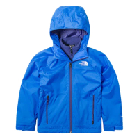 【The North Face 官方旗艦】北面兒童藍色防水透氣舒適保暖連帽三合一外套｜82Y1I0K