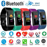 LED Display Smart Bracelet Heart Rate Blood Pressure Fitness Tracker Sport Wristband Waterproof Smart Watch Watch Wristband