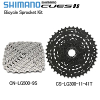 SHIMANO CUES 9 Speed MTB Bike Sprocket Kit LG300-36/41T Cassette Flywheel 9V SUNSHINE-11-36/42T Sprocket CN-LG500 9/10/11S Chain