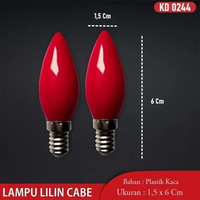 Lampu Lilin Led Cabe Lombok Sembahyang Candle Lamp E12 Lampu Main Api Berkedip Bijian E12 KECIL MERA