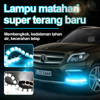 Daytime Running Light DRL LED Fleksibel 2 Buah - Lampu Sorot Strip LED Canbus, Kompatibel Motor & Mo