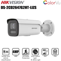 Hikvision DS-2CD2647G2HT-LIZS 4MP POE IP67 IK10 Smart Hybrid Light ColorVu Motorize Varifocal AcuSense Bullet Network Camera