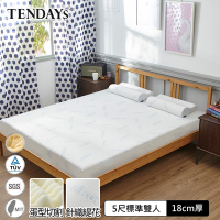TENDAYS DISCOVERY 柔眠床墊(晨曦白) 5尺標準雙人 18cm厚-買床送枕