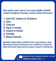 AC Sharp 1 PK Standar Superjet AHA9BEY2 | Pendingin Ruangan 1 PK Garuda Series Lengkap Pasang