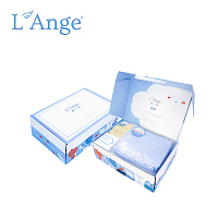 L Ange 棉之境 經典純棉紗布巾禮盒組-藍色