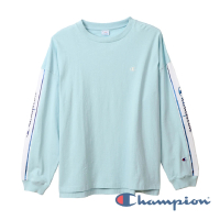 【Champion】官方直營-Campus刺繡Logo長袖Tee-男(藍色)