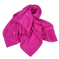 Hermes 緹花壓紋質感方形披肩大披巾圍巾-亮紫色