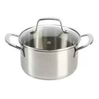 Everyday Silverberry 2.6-Quart Silver Stainless Steel Dutch Oven