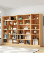 書架 書櫃 書桌 書架簡約落地收納櫃置物架子桌面學生家用客廳仿實木小型簡易書櫃