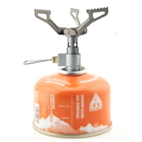 Outdoor Camping Gas Stove 25g Lightweight Mini Gas Cooker Burner Portable Solo Titanium Camping Hiking Gas Burner brs-3000t