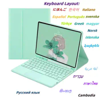 Bluetooth Wireless Keyboard Mouse for iPad Air 4 5 Case Russian Spanish Korean Keyboard Mice for iPad Pro 11 10.5 10.2 9.7 9th