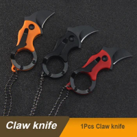 1Pcs Claw Knife Carrying Express Keychain Cs Go Karambit Knife Outdoor Survival Tactical Camping Hunting Knives EDC Self-defense