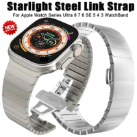 Starlight Band for Apple Watch Series Ultra 49mm 8 7 6 SE 5 4 3 Stainless Steel Link Bracelet Strap For iwatch 40 41mm 44mm 45mm