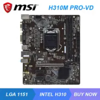 MSI H310M PRO-VD LGA 1151 Intel H310 Desktop PC เมนบอร์ด DDR4 32GB PCI-E 3.0 DVI USB3.1 Micro ATX Core i7-8700K I5-8600K ซีพียู