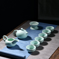 定窯整套功夫茶具茶壺茶杯陶瓷冰裂開片可養汝瓷茶具套裝家用