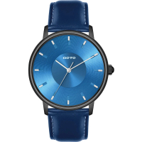 【GOTO】THINK簡約時尚手錶-IP黑x藍(GL0013M-3L-L21)
