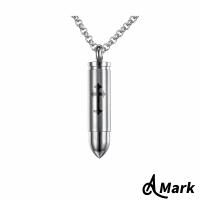 【A MARK】鈦鋼項鍊 十字架項鍊/個性十字架可開式子彈頭造型鈦鋼項鍊(3色任選)